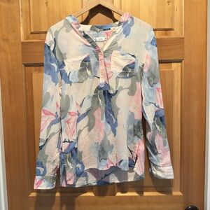 Carve Designs 100% Cotton Floral Blouse